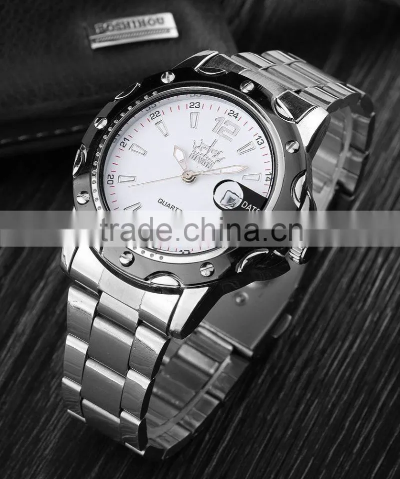 DIYAN Date Time men wristwatch full stainless steel quartz watch mans fashion casual watches Men's Dress clock relogio masculino