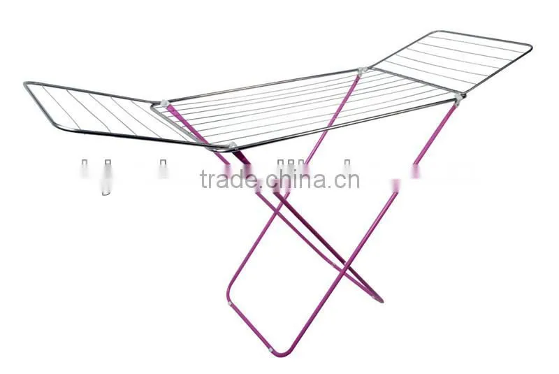 18M stainless steel and metal mixed folding clothes rack