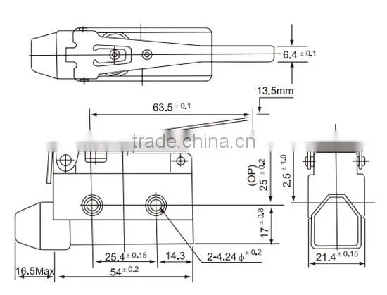CNTD Highest Demand water-proof and oil-proof Micro Switch IP40 CZ-7120 D4MC-1000