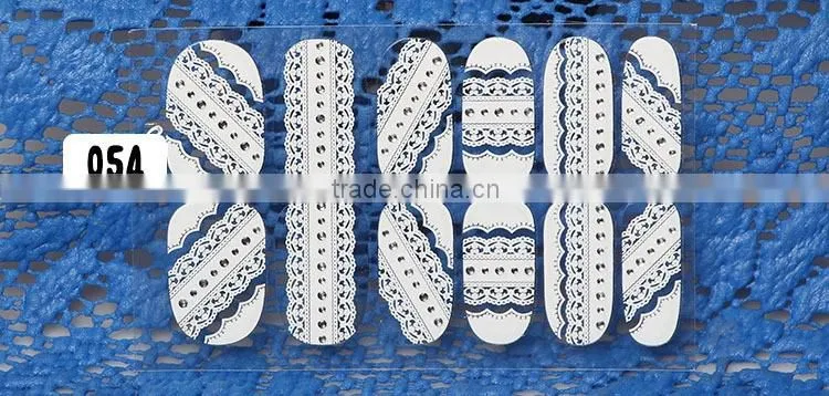Lace nail art sticke popular holographic nail decal nail art sticker