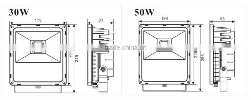New products building LED floodlight 50w high power led flood light