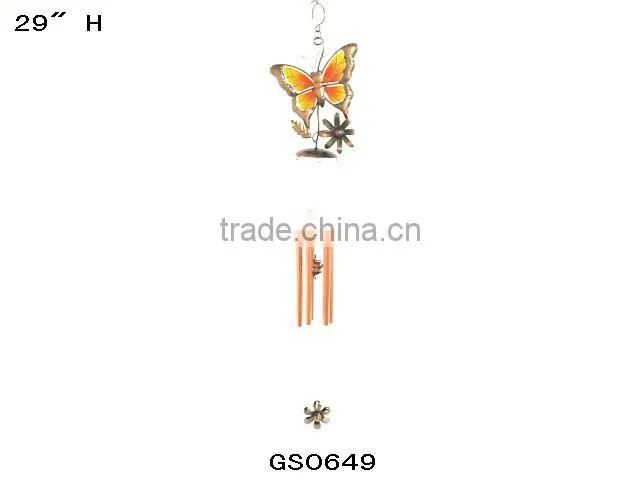 Metal Butterfly wind chime aluminum tube hanging wind chime