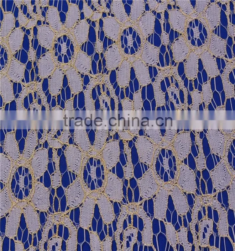 Indian gold george cord lace fabric
