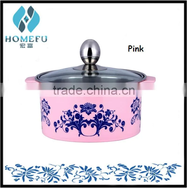 5 pcs printing brush pot with glass lid
