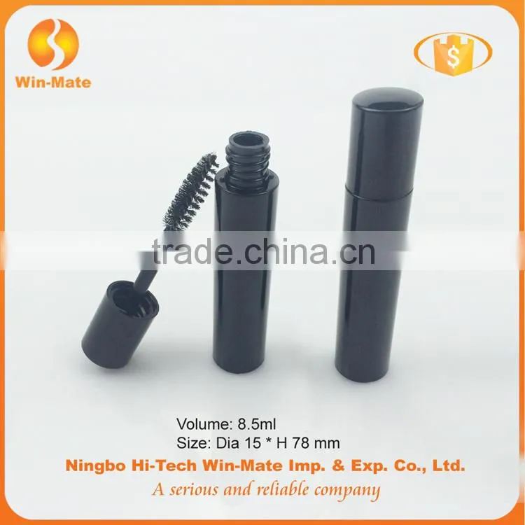 Free sample ! classical black smooth surface plastic mascara bottle wholesale