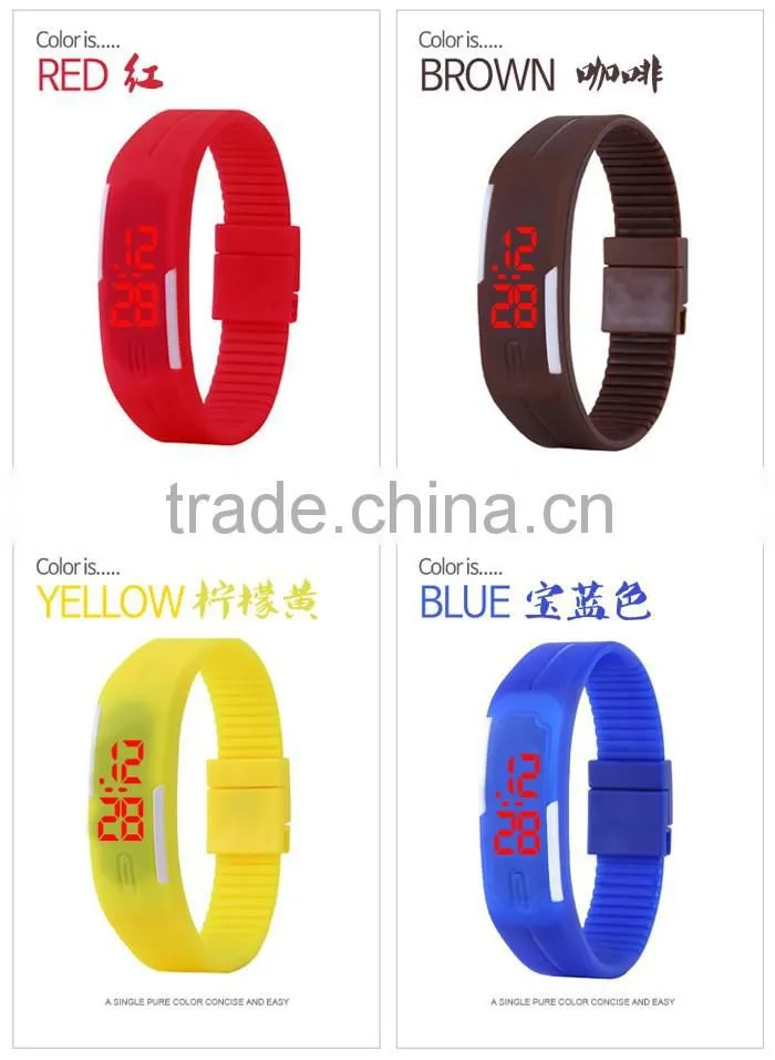Silicone touch screen watch a pedometer,Wrist strap pedometer