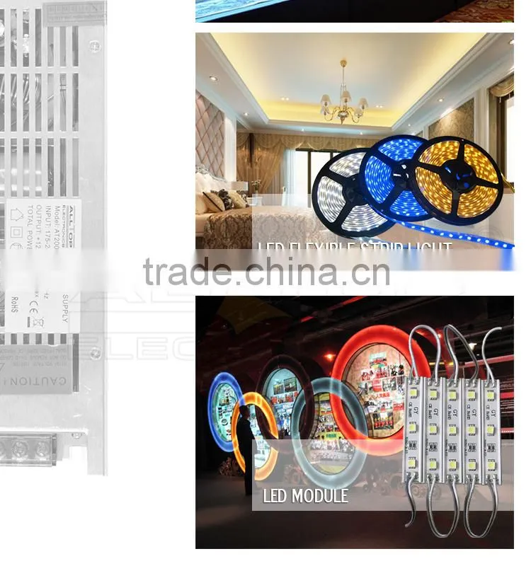 High efficiency 20.8A 250W 12v constant voltage led power supply