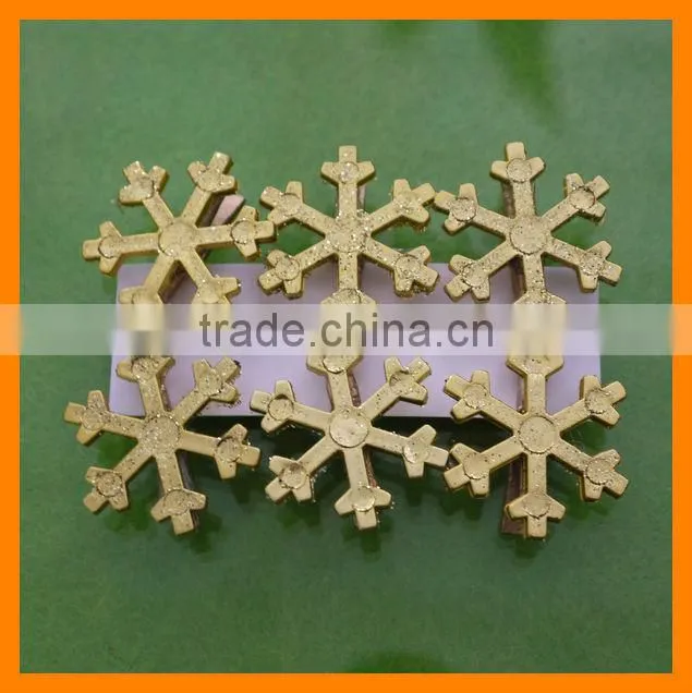 Gold Snowflake Peg For Christmas