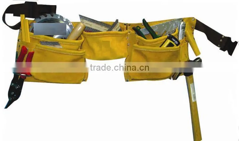 cow split leather tool bag
