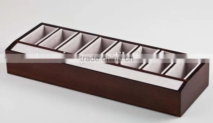 Customized factory price wooden leather belt display for retail