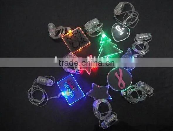 2016 hot sales fashion led necklace flashing led necklace