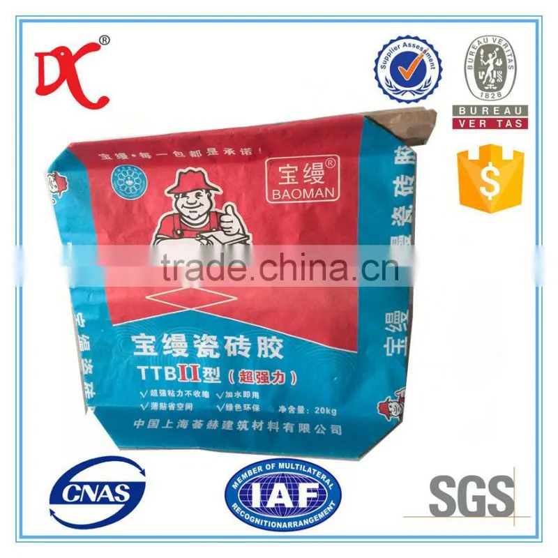 breathable one layer kraft paper laminated valve block cement bag