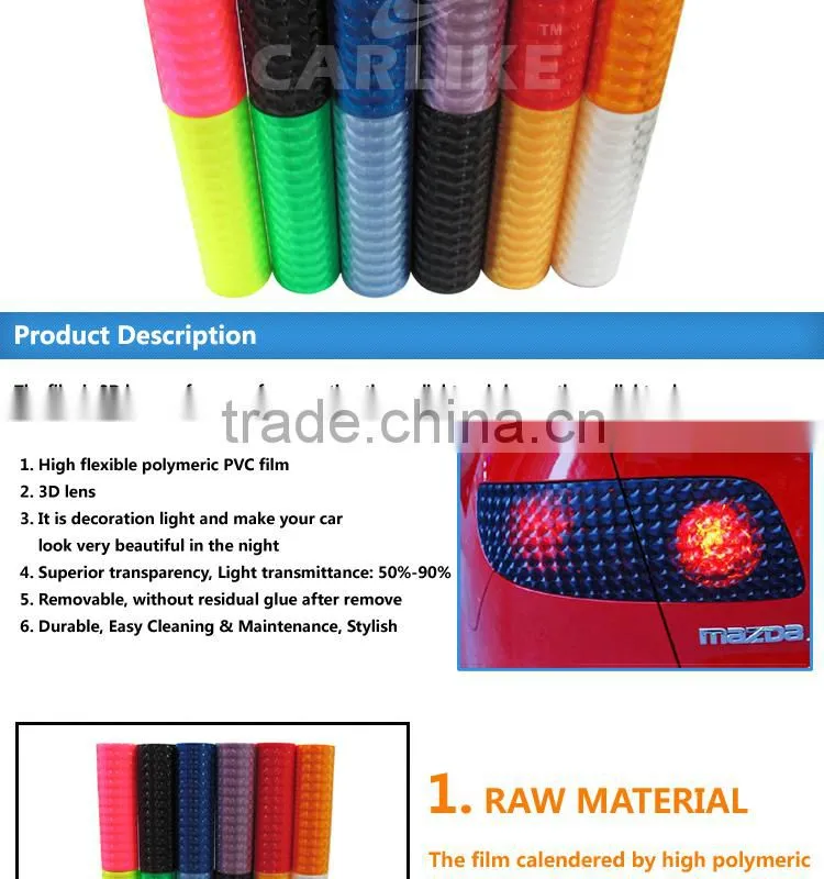 CARLIKE 3D Car Headlight Auto Decoration Vinyl Sticker