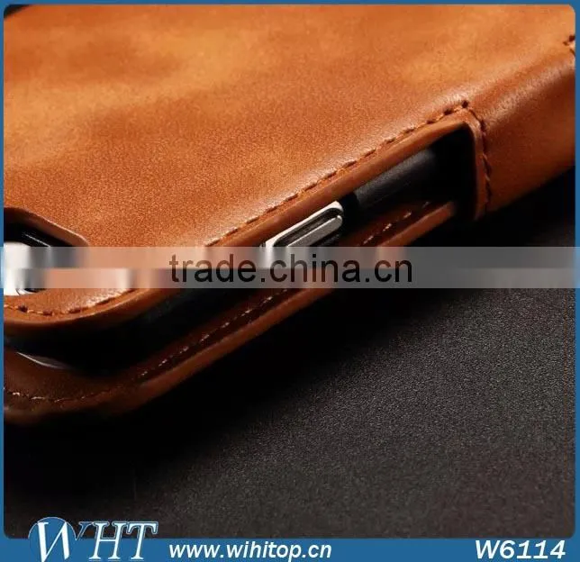 Retro Leather Sublimation Case for iPhone 6 Plus, Wallet Flip Case for iPhone 6 Wholesale