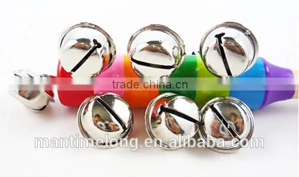 Baby Rainbow Toy Kid Pram Crib Handle Wooden Activity Bell Stick Shaker Rattle