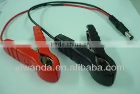 clip battery cable with car cigarette lighter socket