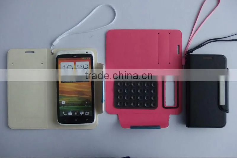 universal Flip Leather Phone case with sucker