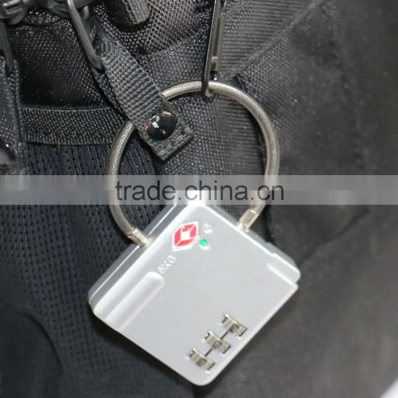 TSA529 3 Dial wholesale travel Zinc alloy TSA luggage lock