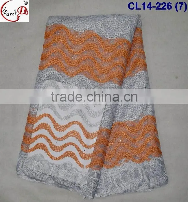 CL14-226 Elegant french lace fabric ,women making dress fabric net tulle lace fabric