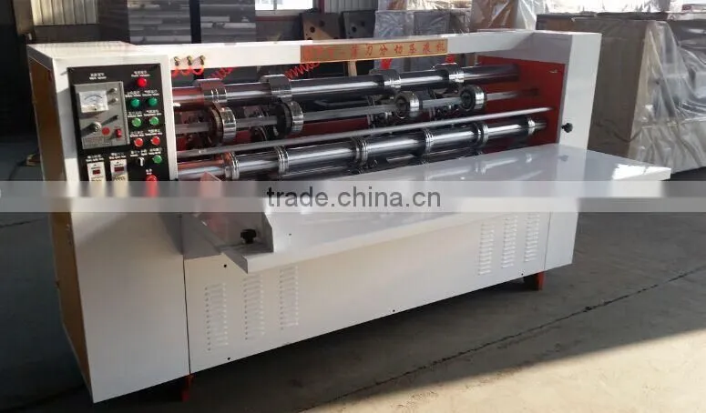 High efficiency Import & export carton box forming manufacture corrugated cardboard thin knife slitting the edge machine
