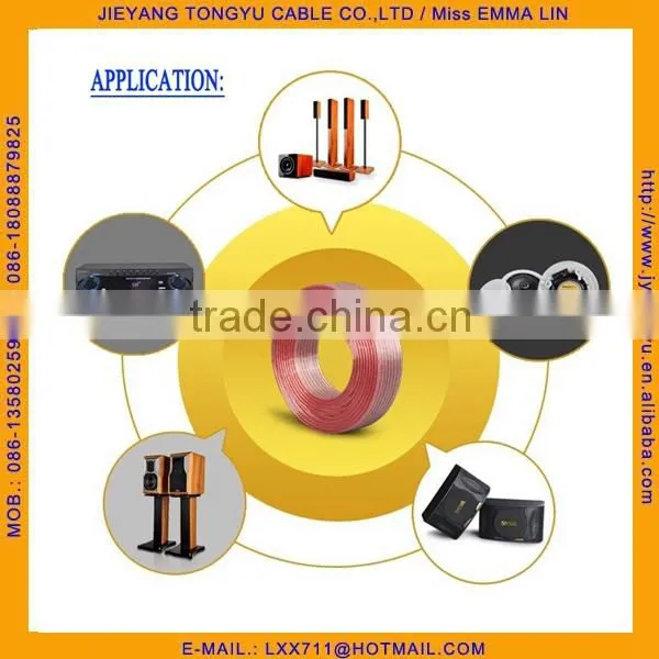 transparent speaker wire 2X2.5MM peaker Cable