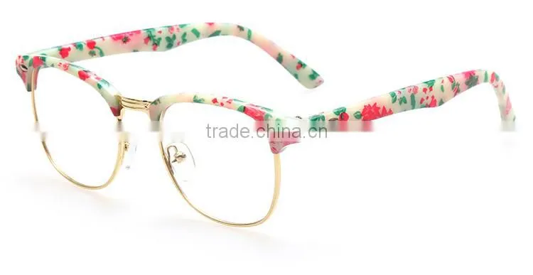 Plastic half frame glasses optical reading glasses