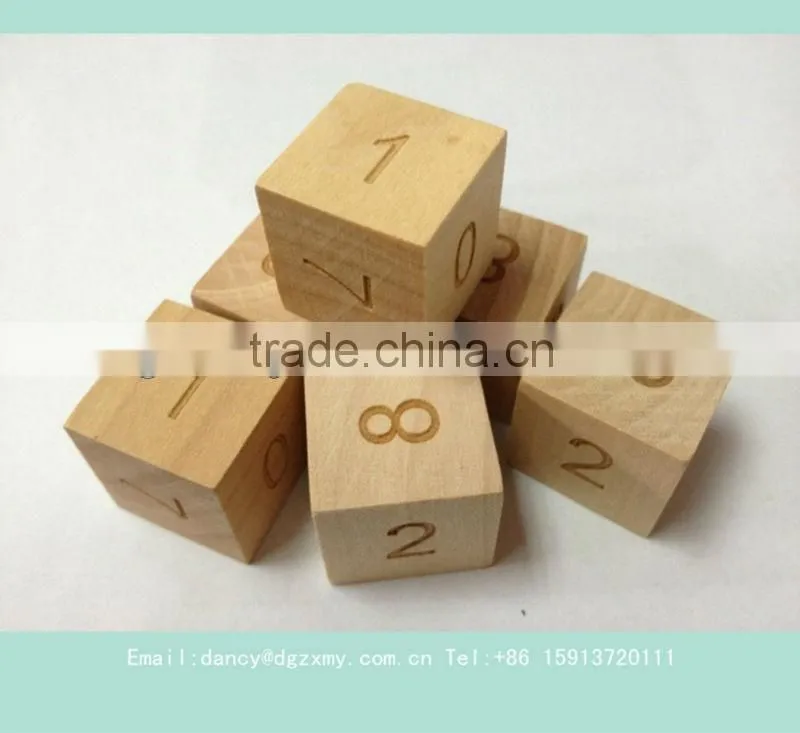 Wooden customized 6 side dice