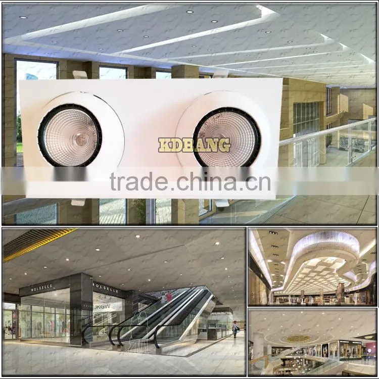 New square downlight ip44 cob 2*25w spot lighting