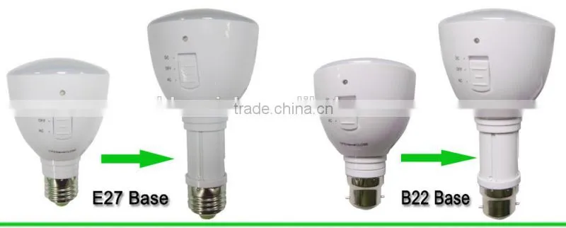 E27/B22 AC85-265V rechargeable led bulb with remote controller