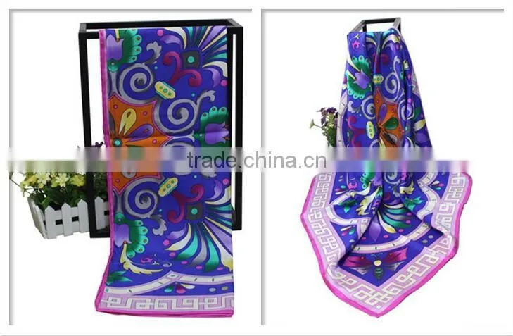 100% silk square scarf for women; twill; 14mm;