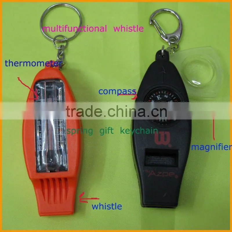 multifunctional whistle compass with magnifier