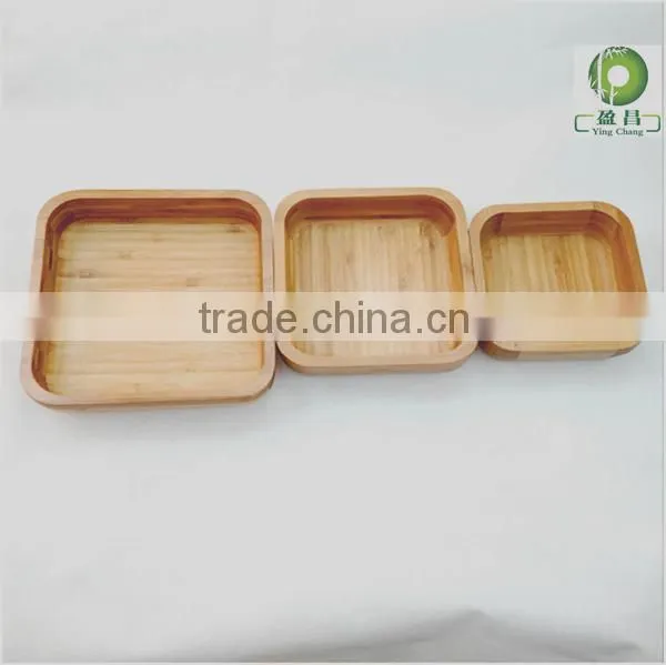 bamboo coaster car and storage bin tea tray