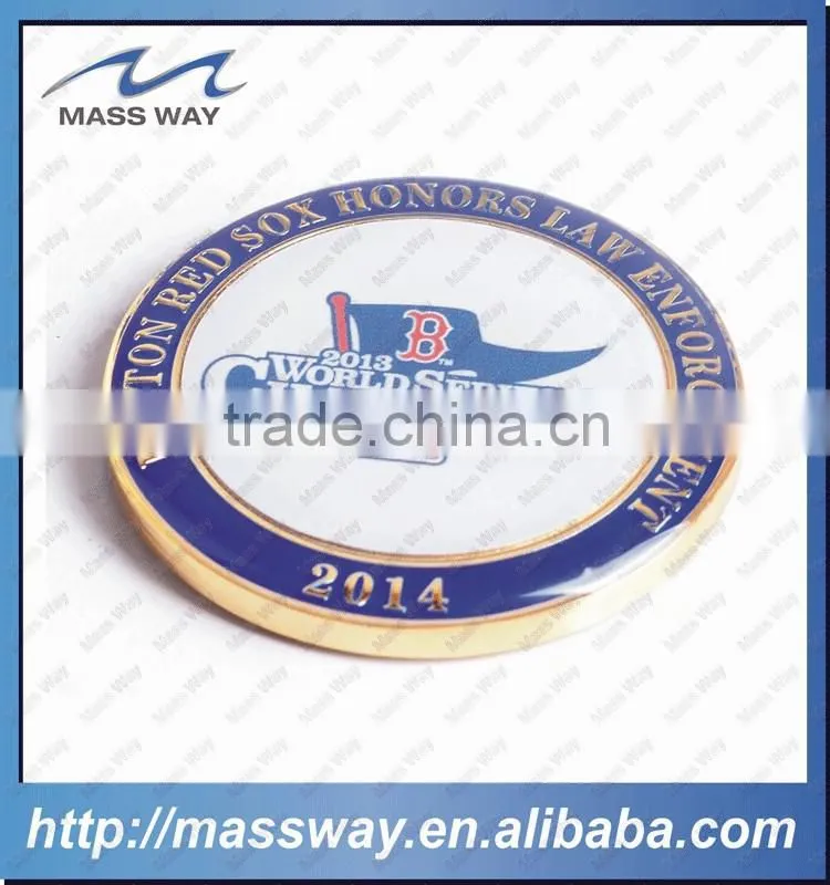 high grade custom etched enamel metal token coin