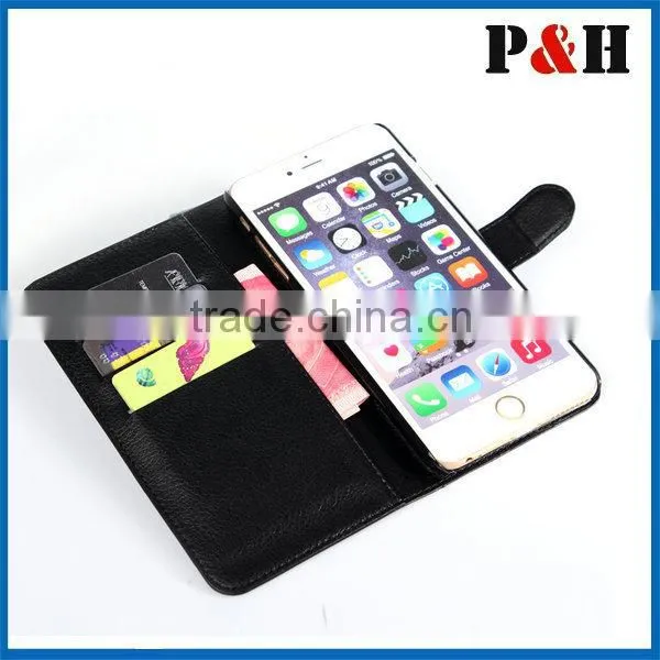flip wallet smartphone leather case for iPhone 6 plus
