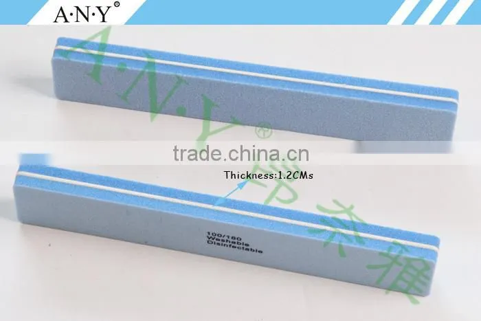Professional Nail Care Shaping and Polising Blue Sponge Nail Salon Nail FIle Wide Shape