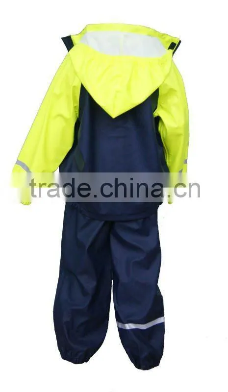Kid's All-over Printed PU Knitted Rain Sets, Rain Suit, Rain Wear