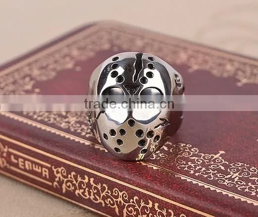 Fashion forward skull titanium steel ring man ring personality punk ring