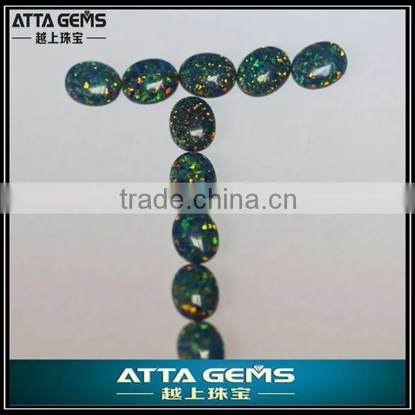 oval opal cabochon cut -similar natural created opal