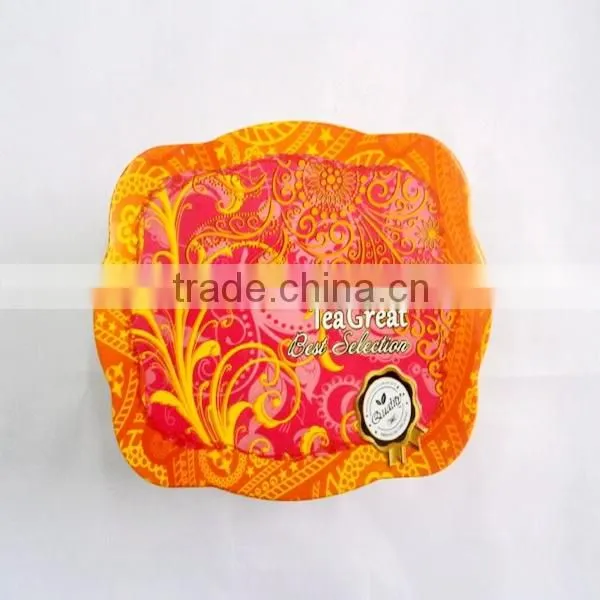 cute flower and durable mooncake metal gift tin box for kids