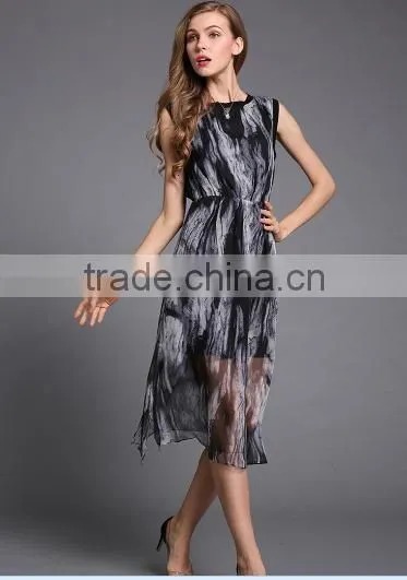 2016 Shanghai Wholesale Printed Fabric For Dress With Fashion Style