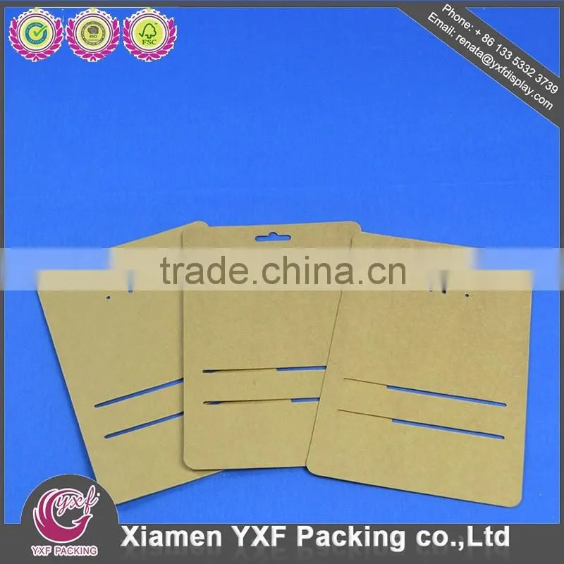 Paper backing card for packing