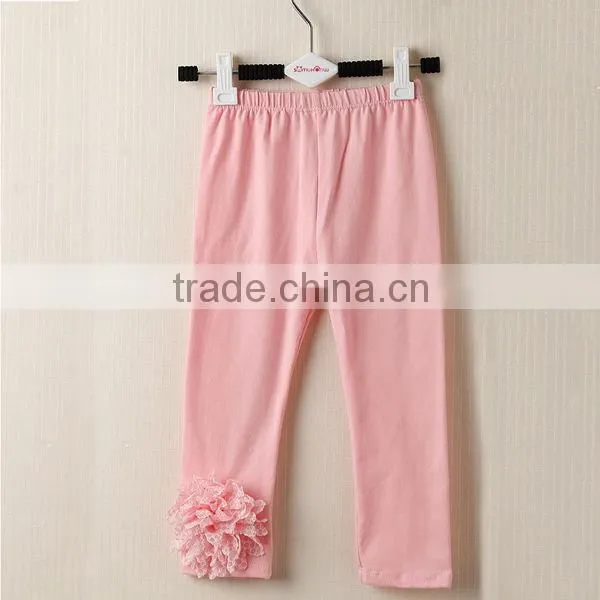 wholesale girls baby pink sunflower cheap colored cotton pants
