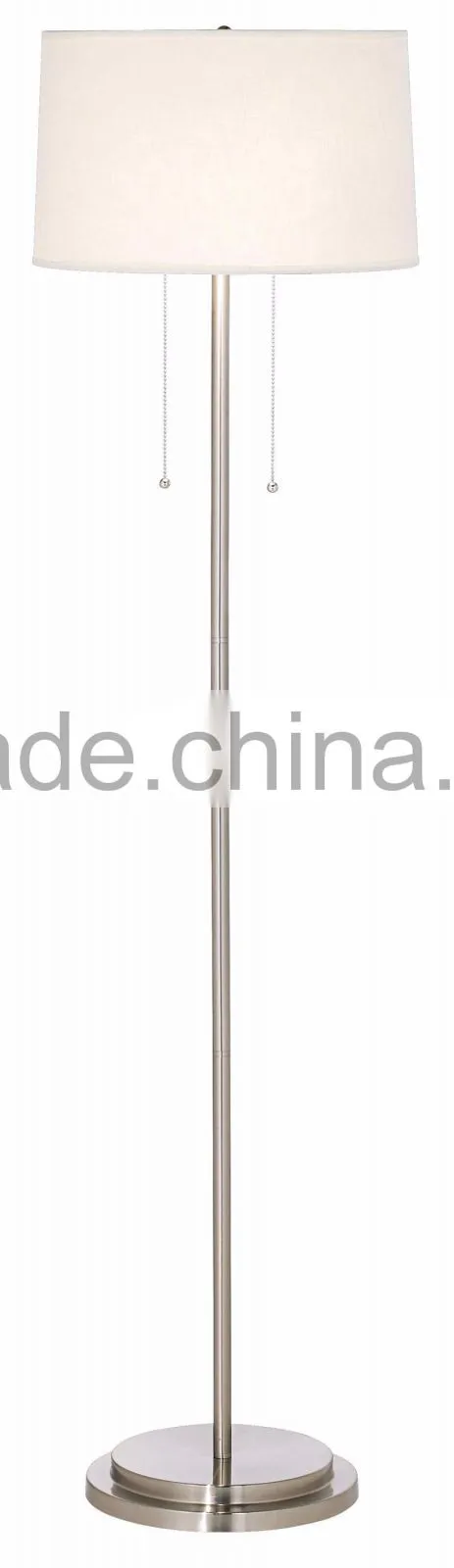 1024-10 brushed nickel finish urbane and cosmopolitan Sleek Simplicity Double Pull Floor Lamp