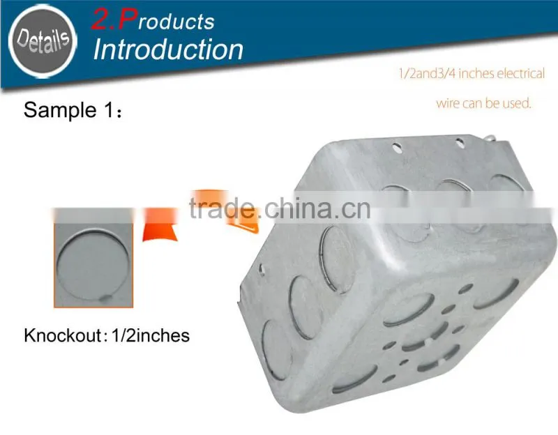 Galvanized Electric Steel Metal Junction Box Outlet box