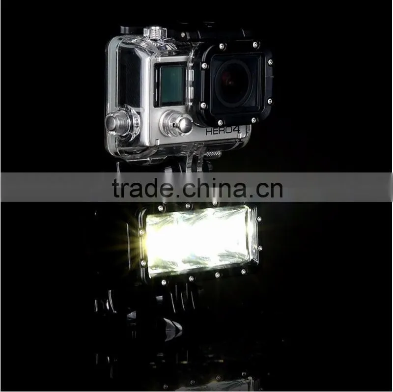 Wholesale SupTig 30M Waterproof 300LM Video Light for Go Pro / Dazzne / Yi Camera(Black)