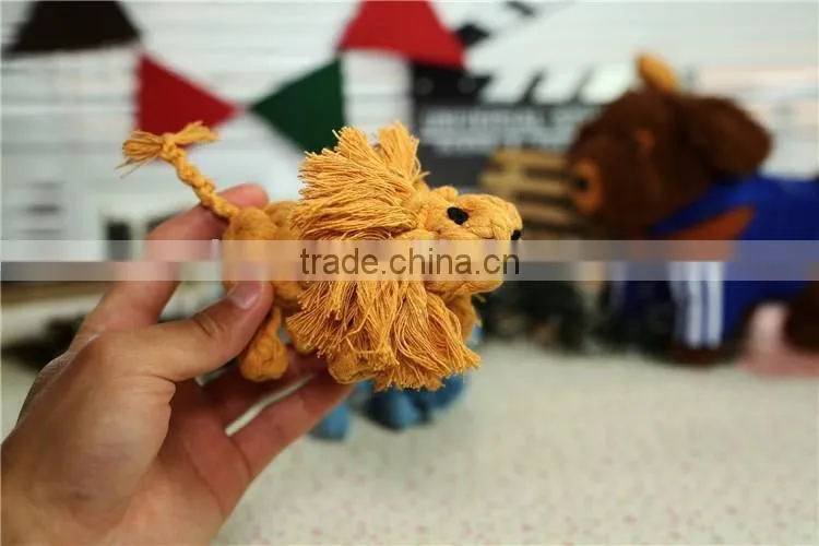 Lion shape rope dog chew toy