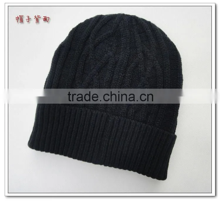 winter cable knitting hat