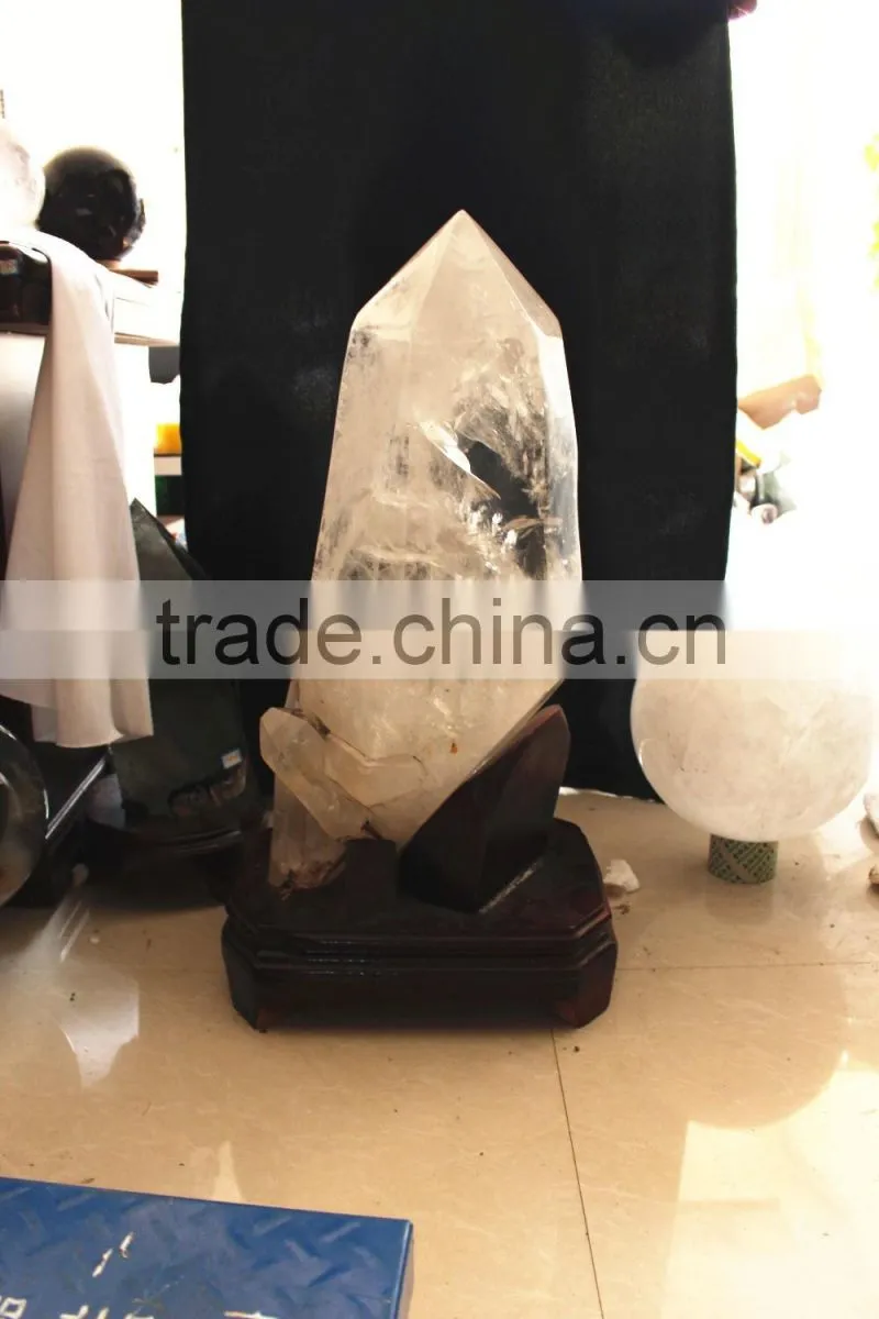 large size natural rock clear quartz tower for decoration