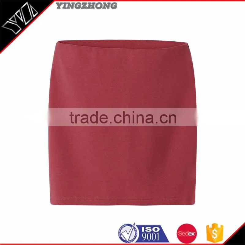 2016 Elegant and simple pure color high elastic ladies skirts