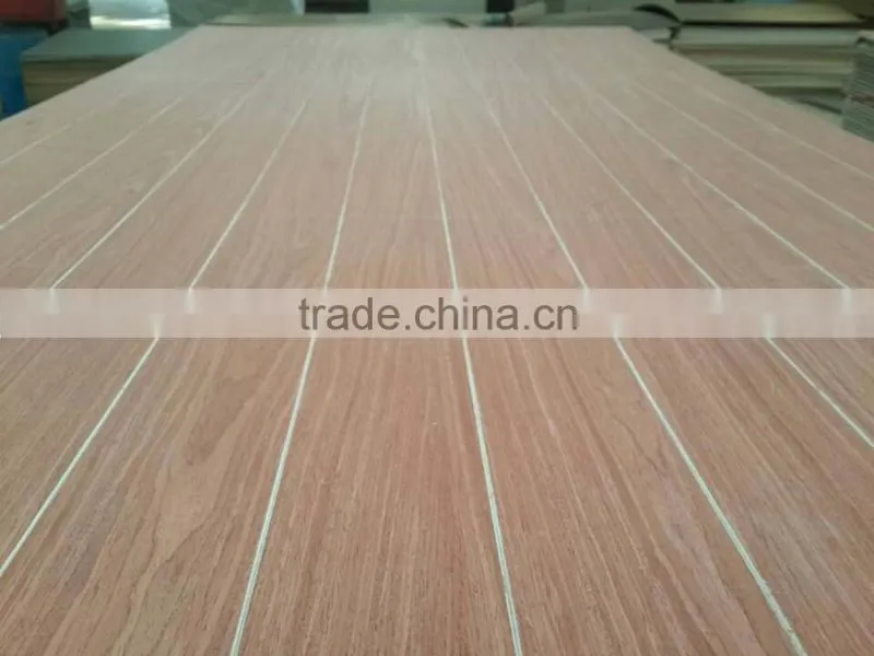 T& G plywood / tongue an grooved plywood with surface slots